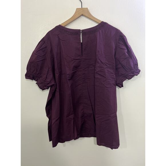 Cottagecore Victorian Inspired Romantic Boho Prairie Top 26 Edwardian Burgundy - Picture 2 of 15